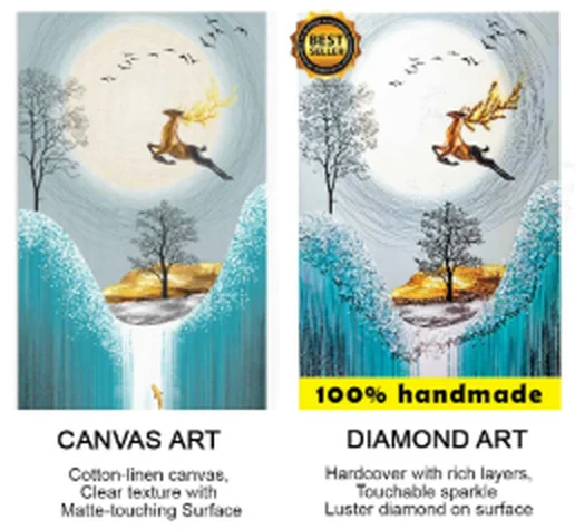 Canvas art vs diamond art