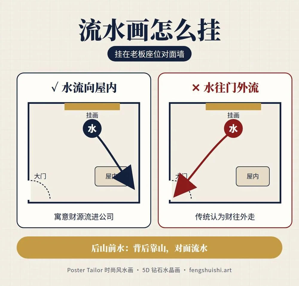 老板房流水画方向 水流向屋内为宜 水往门外流不宜